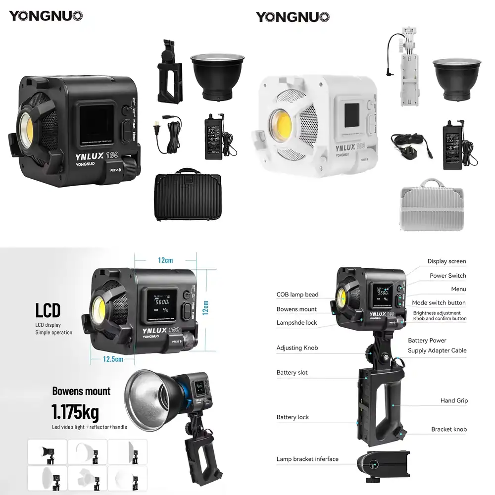 YONGNUO YNLUX100 100W 3200K-56 - đánh giá và giá Photography Lighting Handheld
