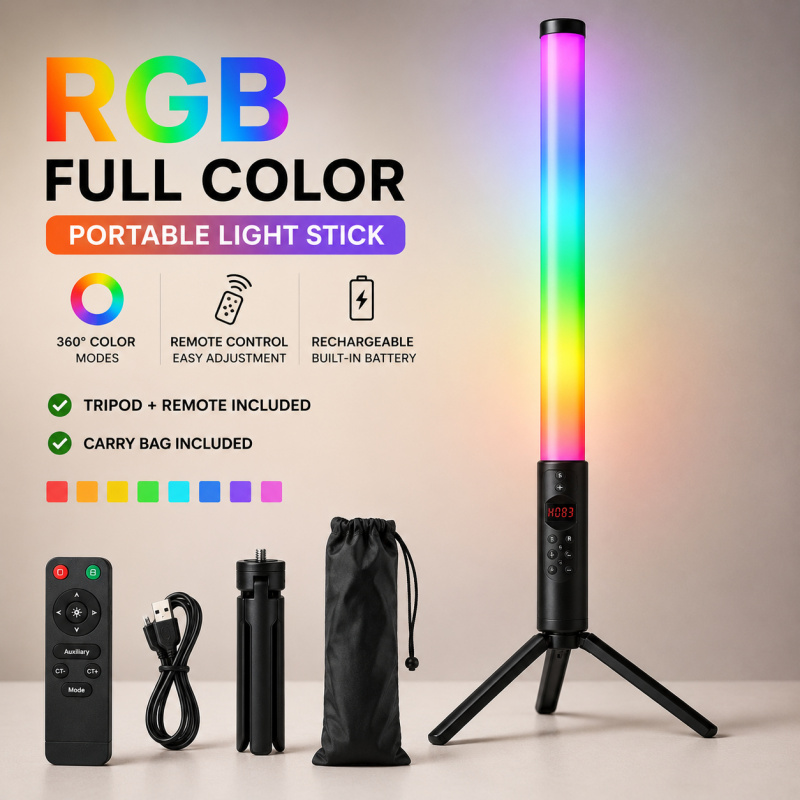 RGB Handheld Video Light Wand, - đánh giá và giá Photography Lighting Description